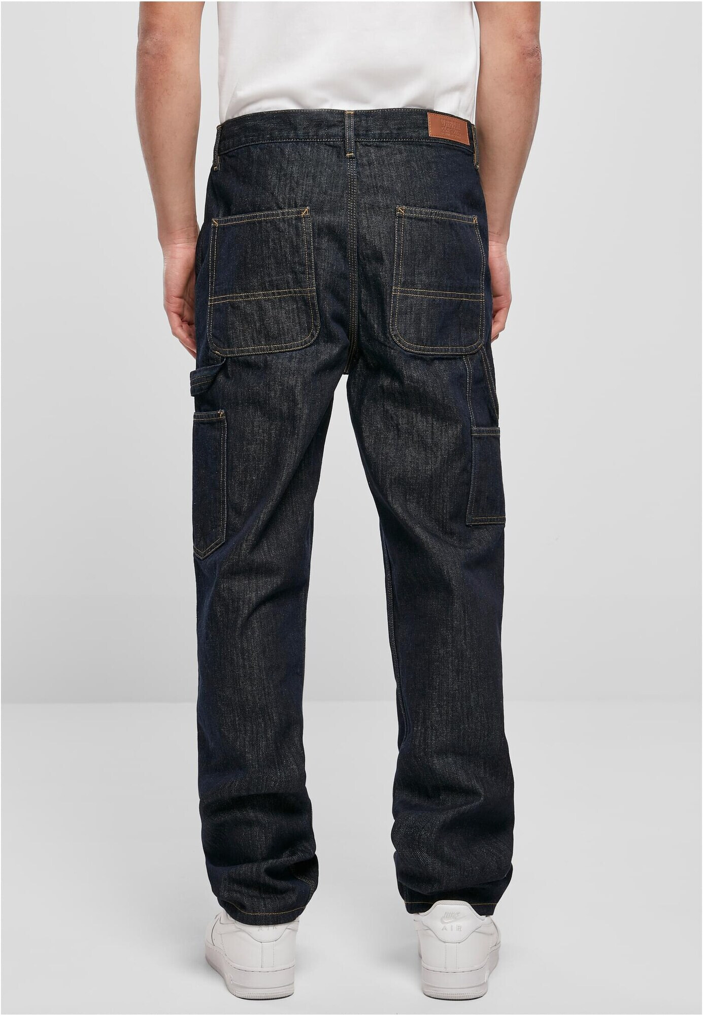 Urban Classics Rifľové kapsáče čierny denim - Pepit.sk