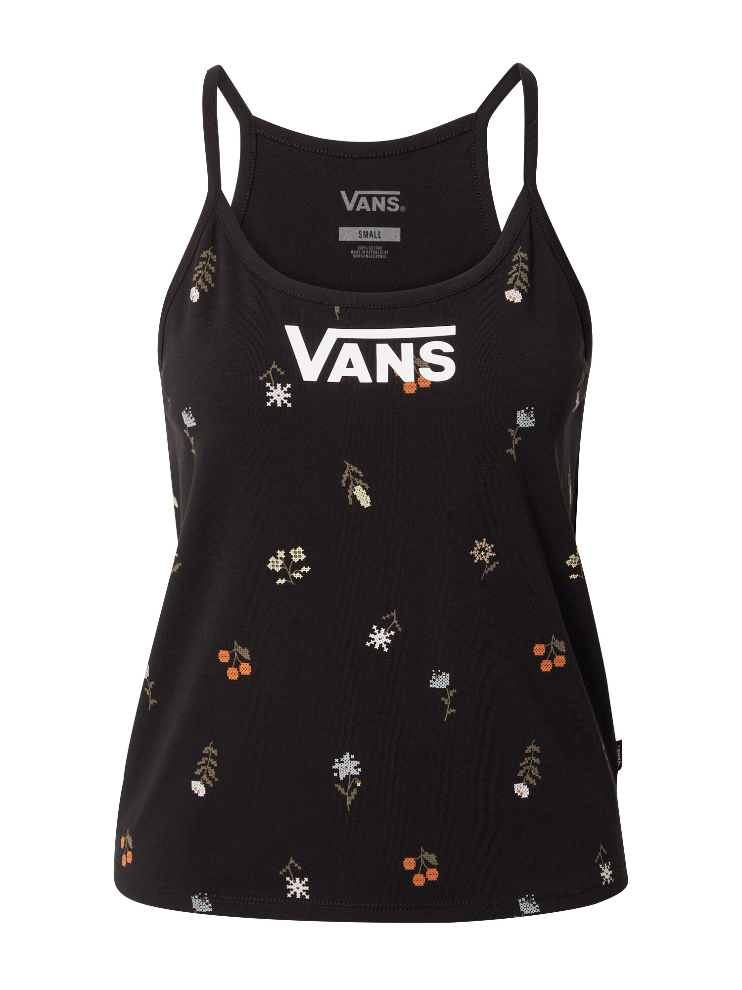 VANS Top 'MICRO DITSY HALTER' kaki / oranžová / čierna / biela - Pepit.sk