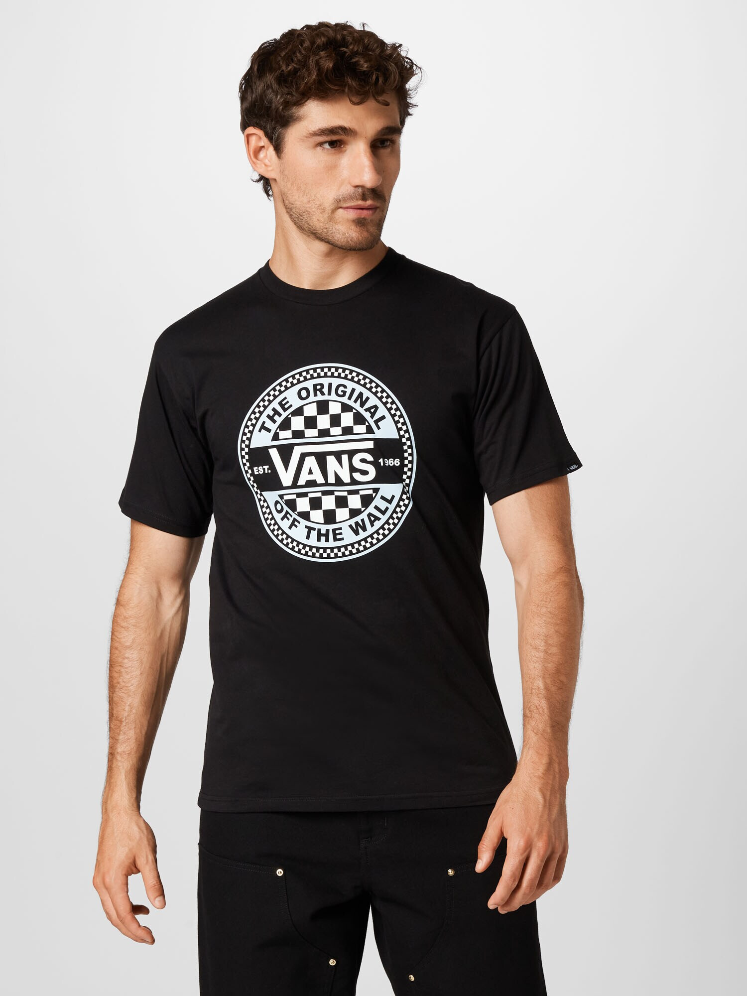 VANS Tričko 'CIRCLE CHECKER' čierna / biela - Pepit.sk