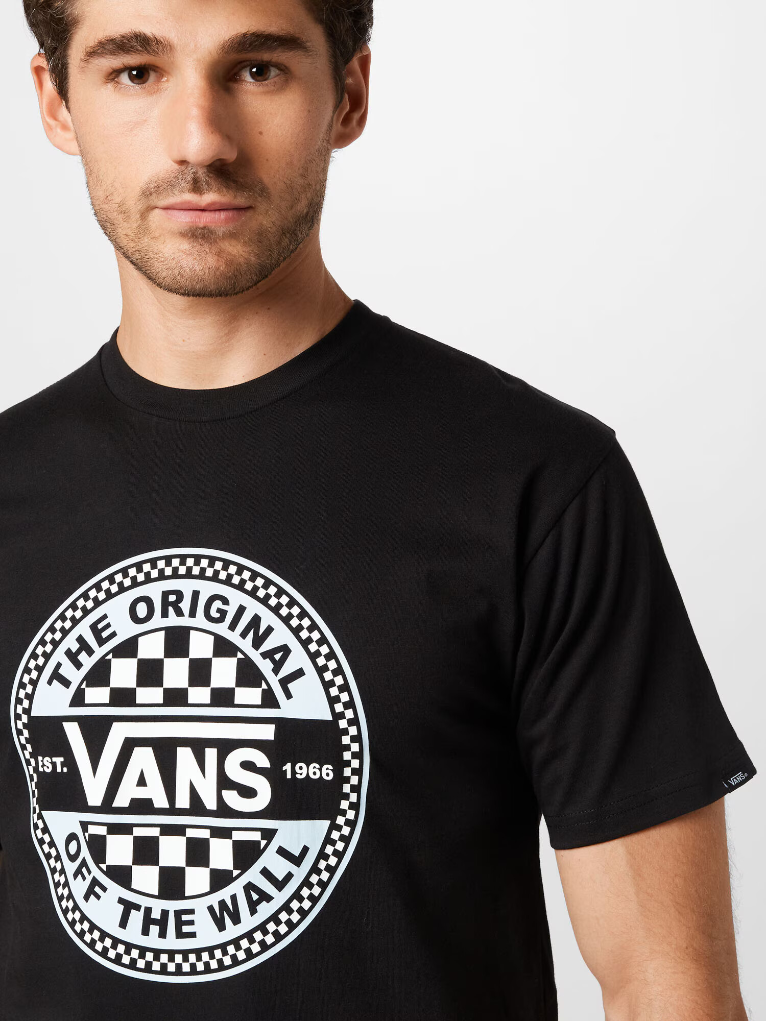 VANS Tričko 'CIRCLE CHECKER' čierna / biela - Pepit.sk