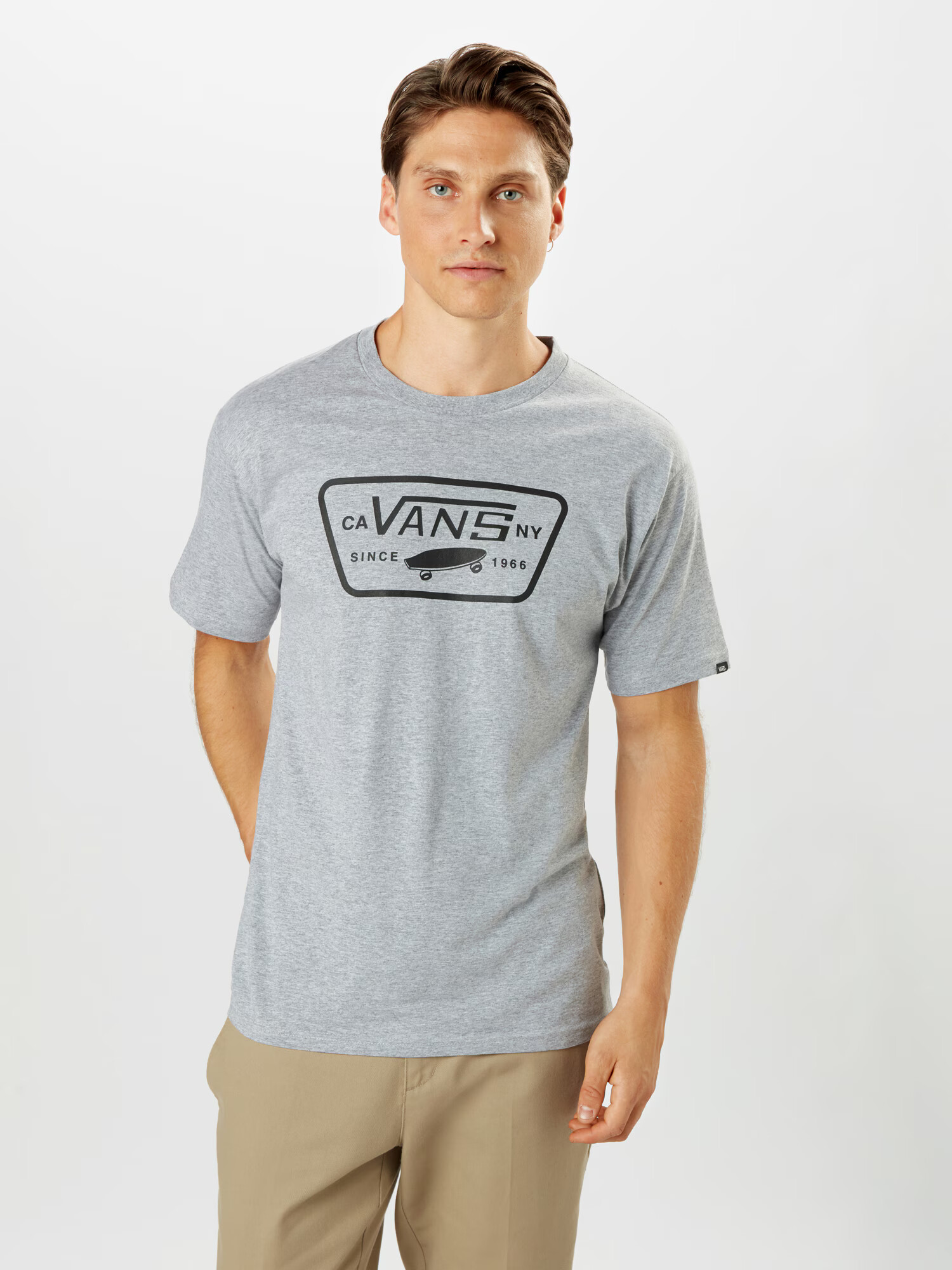 VANS Tričko 'Full Patch' sivá melírovaná / čierna - Pepit.sk