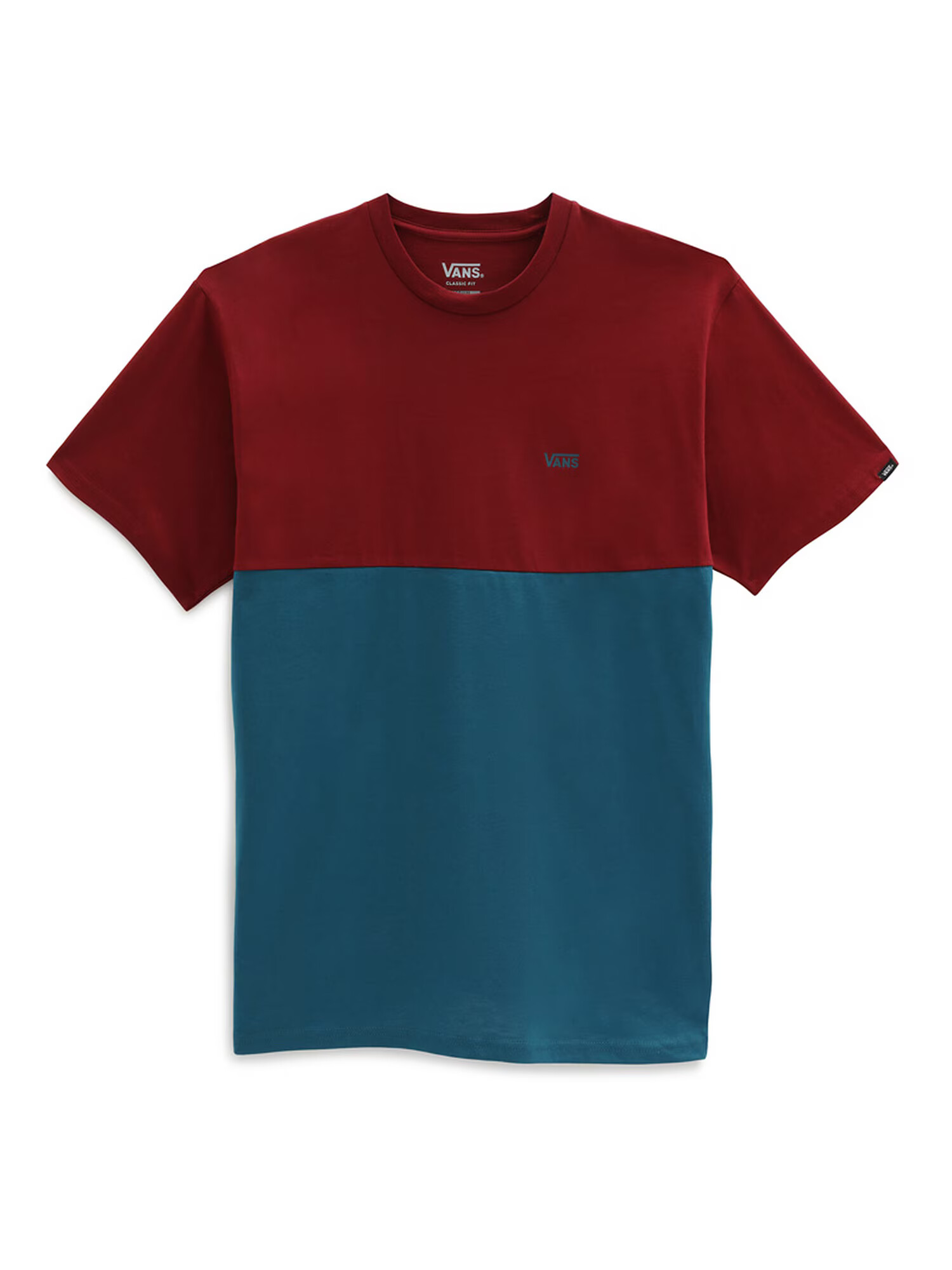 VANS Tričko 'MN COLORBLOCK TEE' modrá / tmavočervená - Pepit.sk