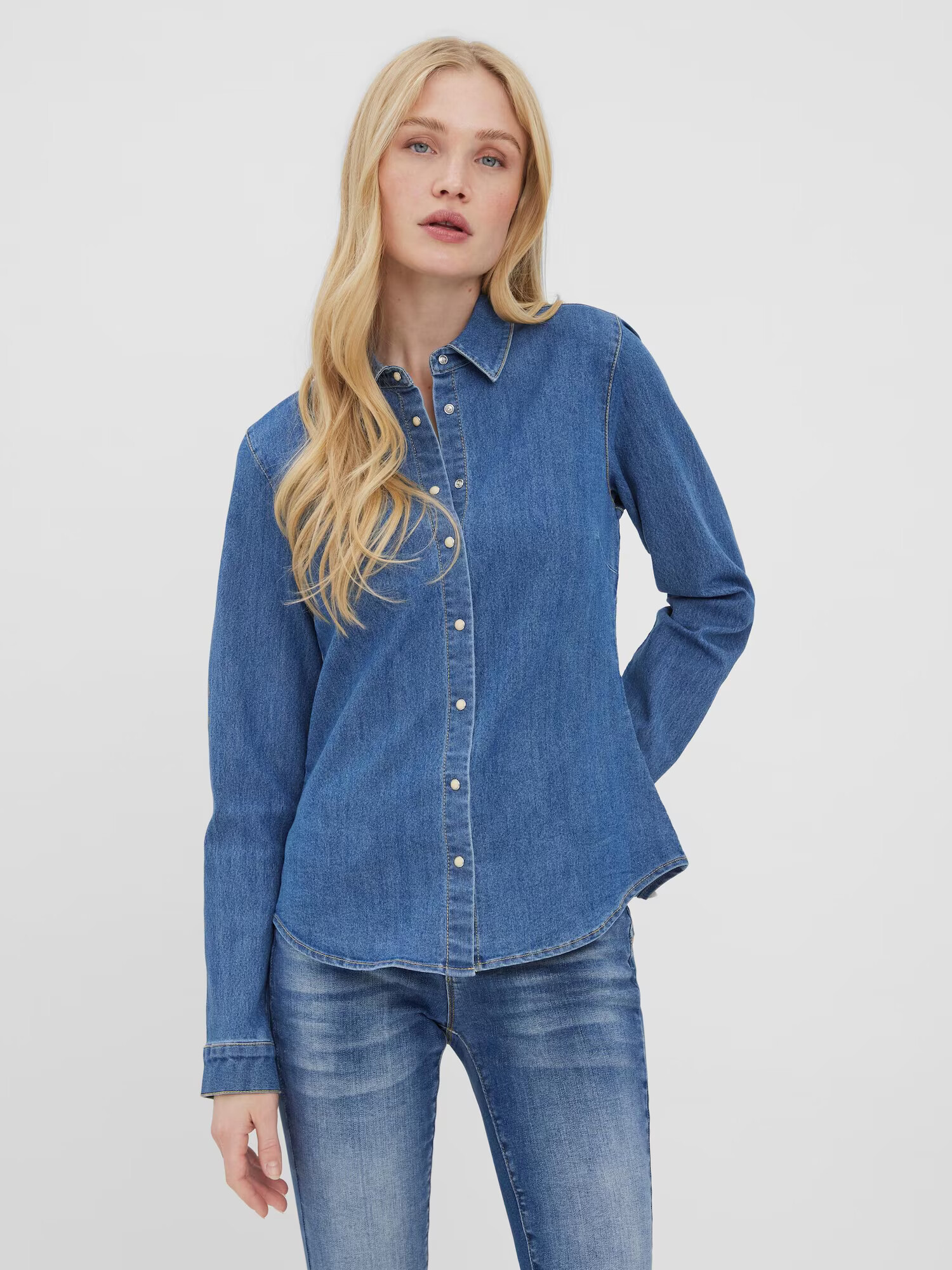 VERO MODA Blúzka 'Sea' modrá denim - Pepit.sk