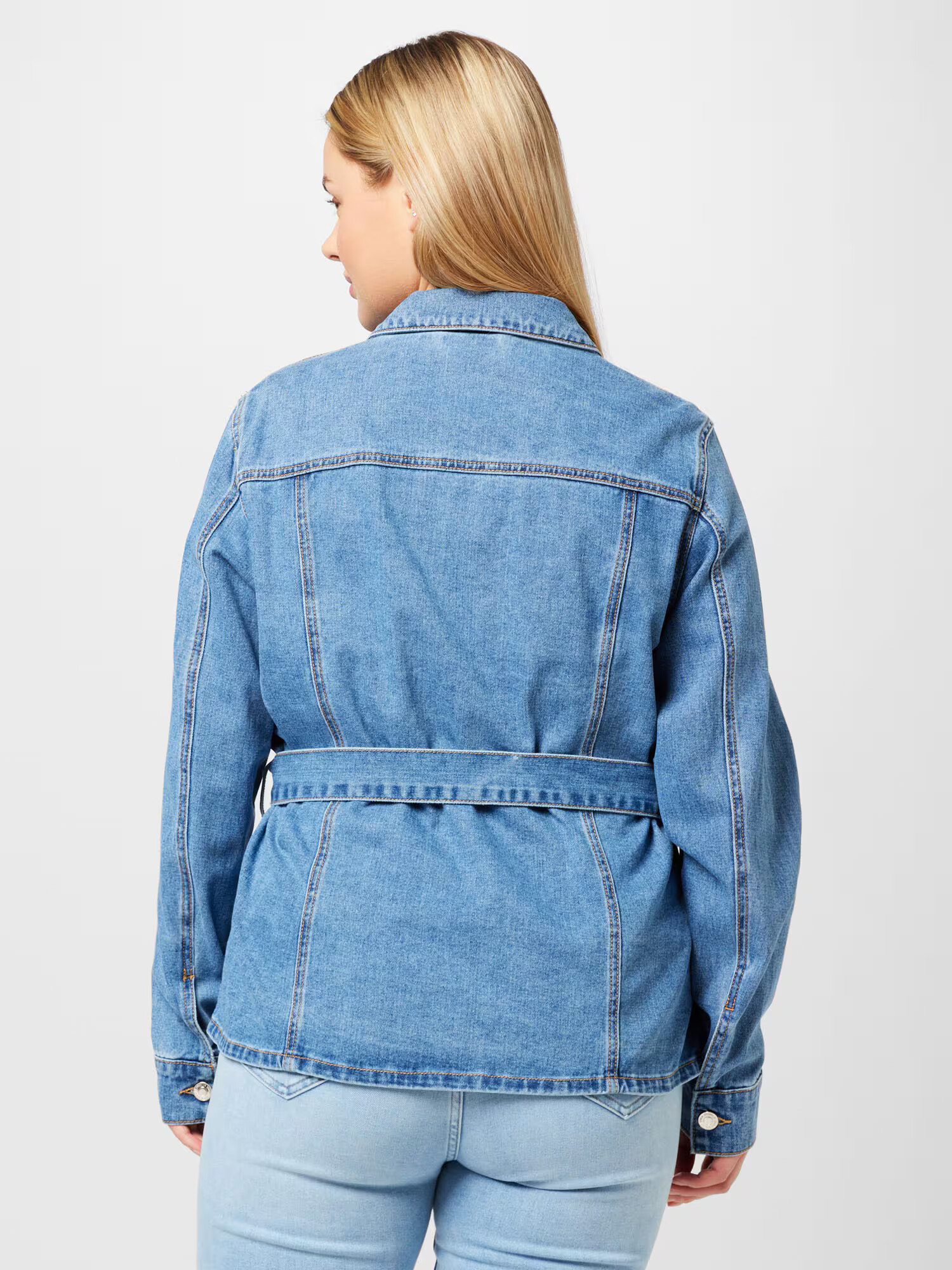 Vero Moda Curve Prechodná bunda 'LARA' modrá denim - Pepit.sk