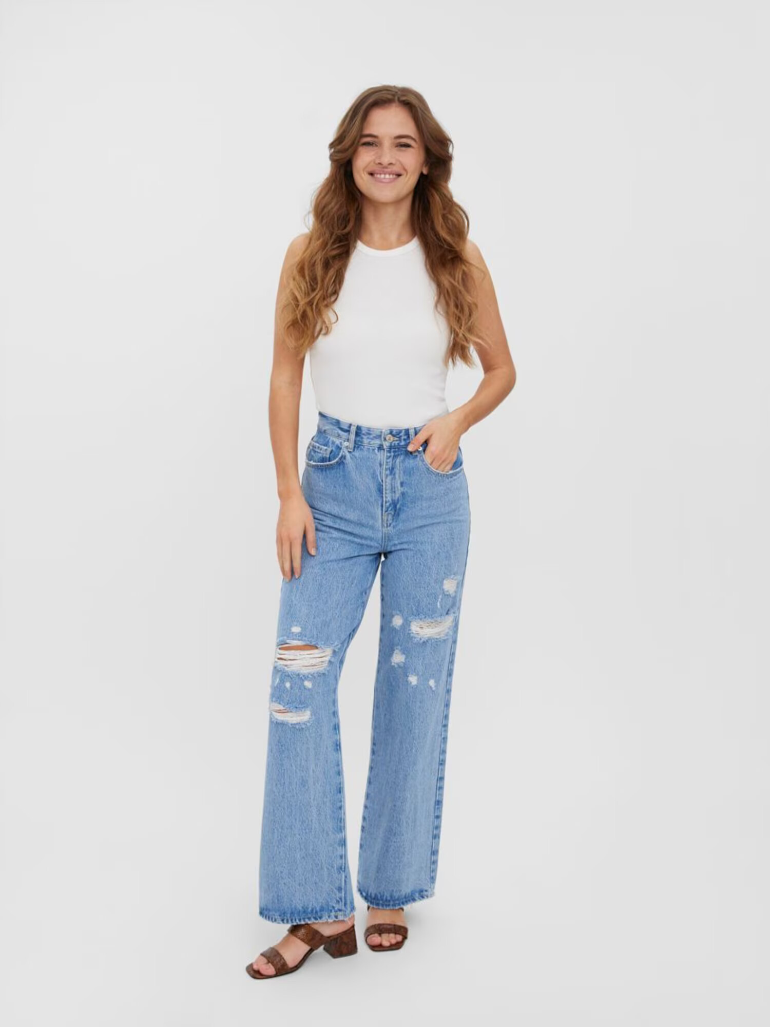 VERO MODA Džínsy 'Rebecca' modrá denim - Pepit.sk