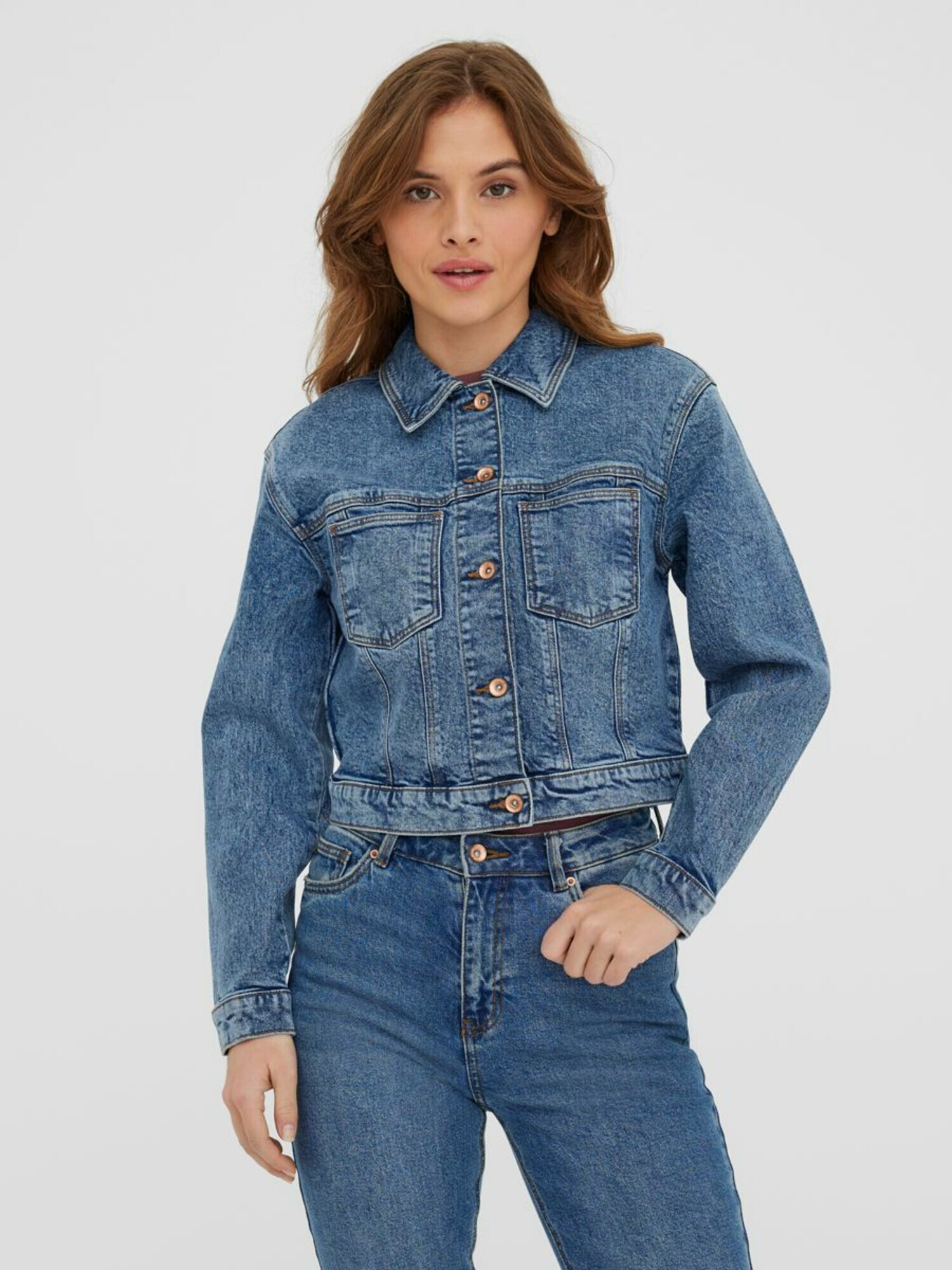 VERO MODA Prechodná bunda 'Brenda' modrá denim - Pepit.sk