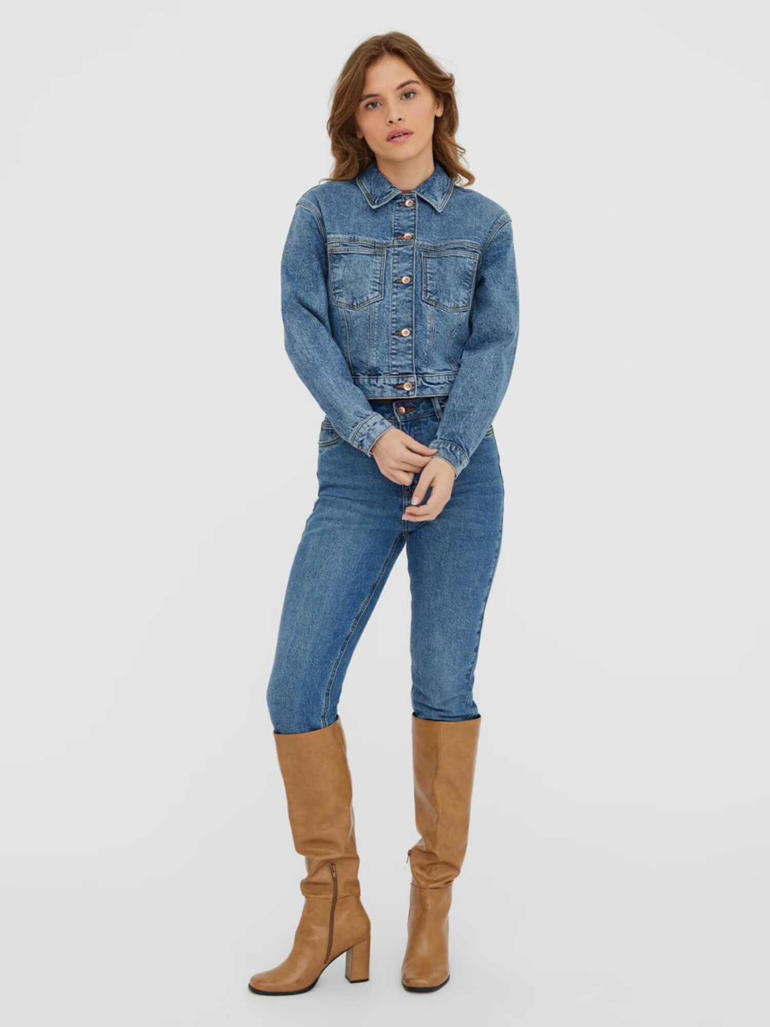 VERO MODA Prechodná bunda 'Brenda' modrá denim - Pepit.sk