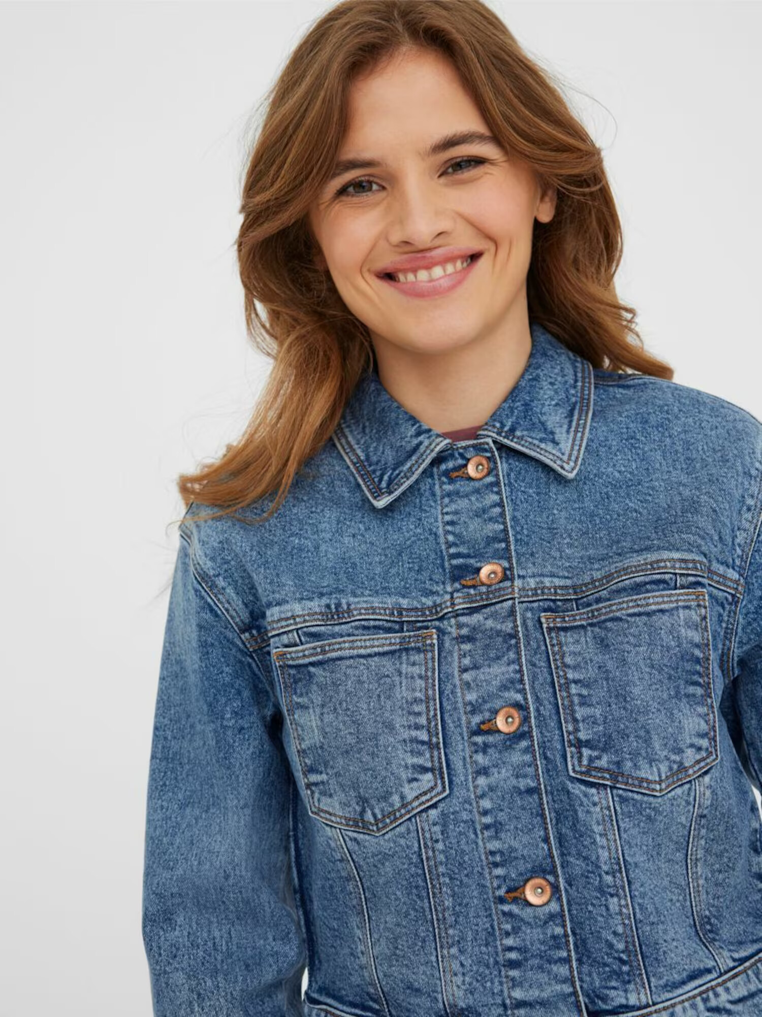 VERO MODA Prechodná bunda 'Brenda' modrá denim - Pepit.sk