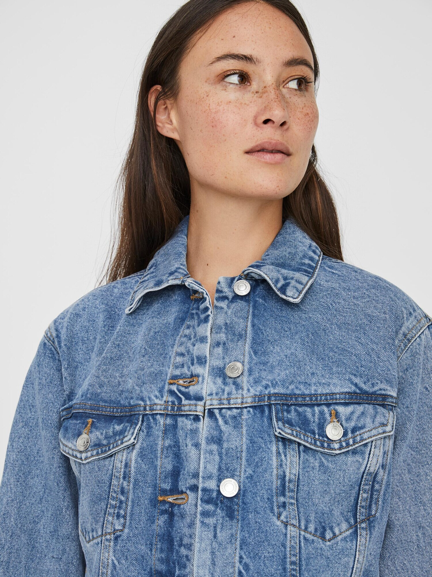 VERO MODA Prechodná bunda 'Katrina' modrá denim - Pepit.sk