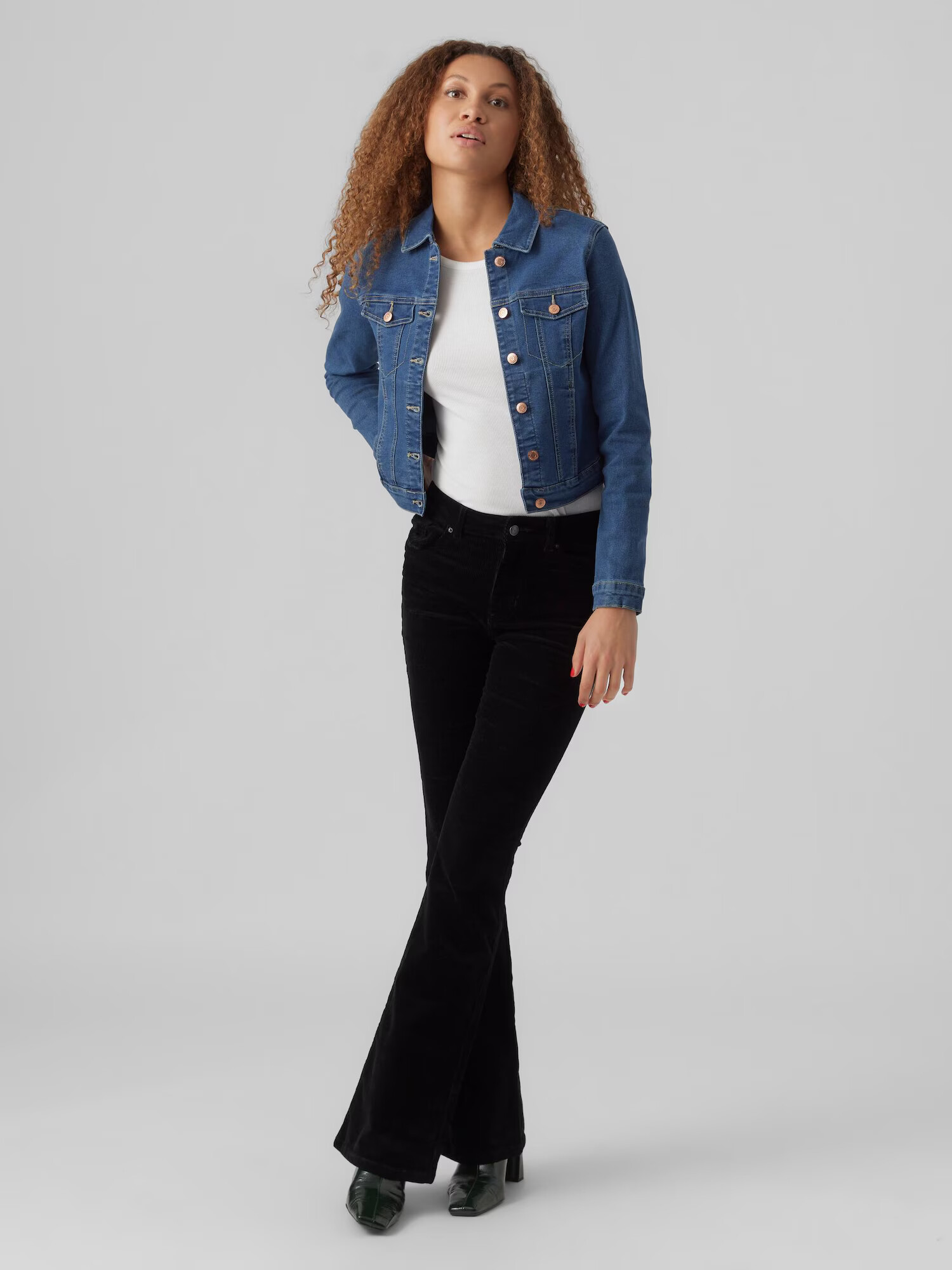 VERO MODA Prechodná bunda 'Luna' modrá denim - Pepit.sk