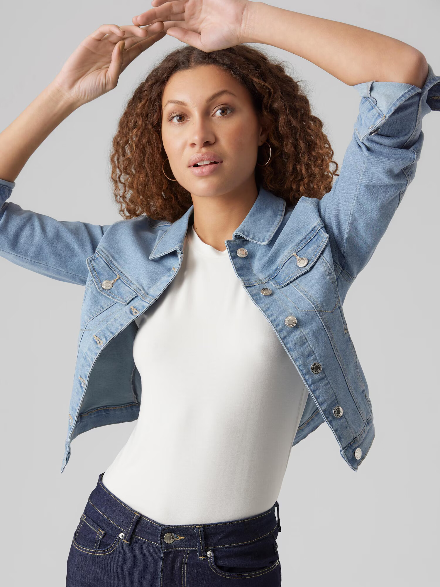 VERO MODA Prechodná bunda 'Luna' modrá denim - Pepit.sk