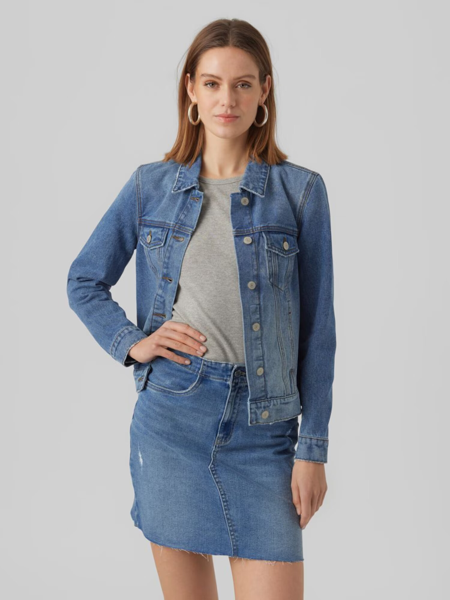 VERO MODA Prechodná bunda 'Zorica' modrá denim - Pepit.sk