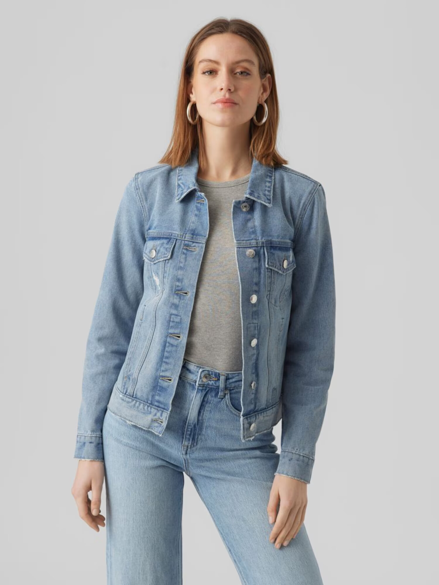 VERO MODA Prechodná bunda 'ZORICA' modrá denim - Pepit.sk