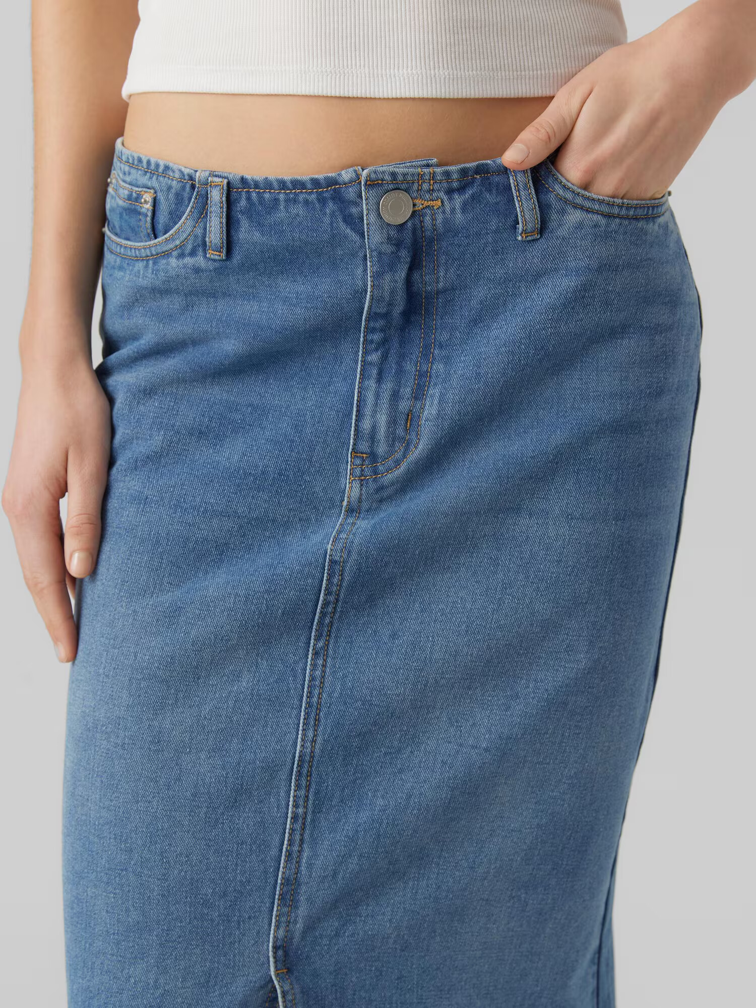 VERO MODA Sukňa 'Taylor' modrá denim - Pepit.sk