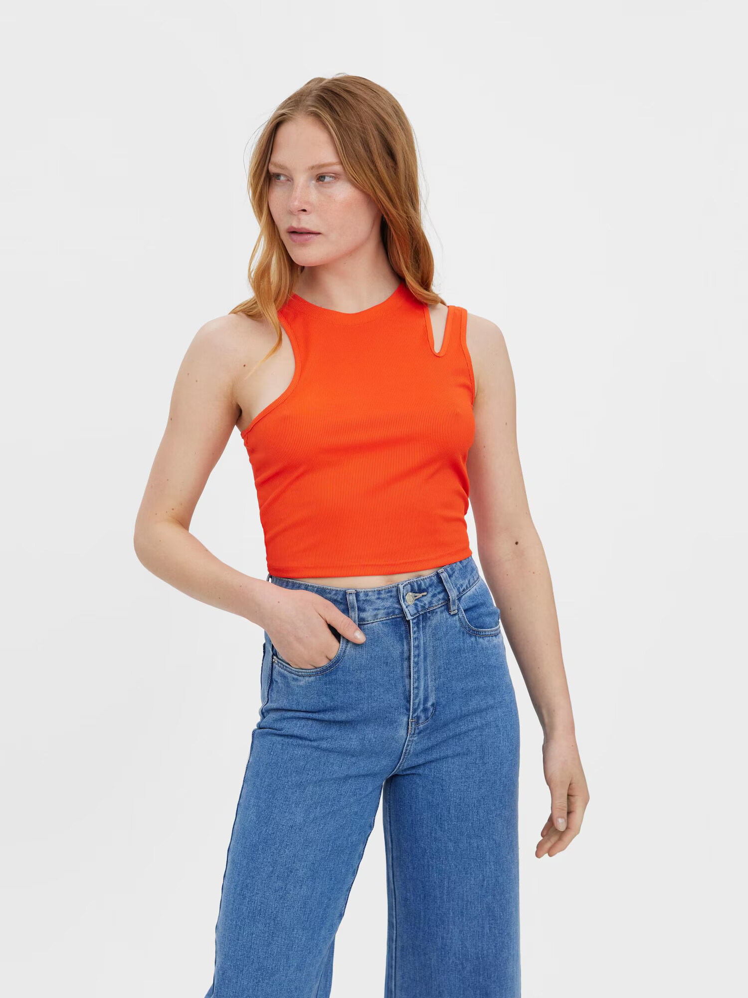 VERO MODA Top 'Ofelianeia' oranžová - Pepit.sk