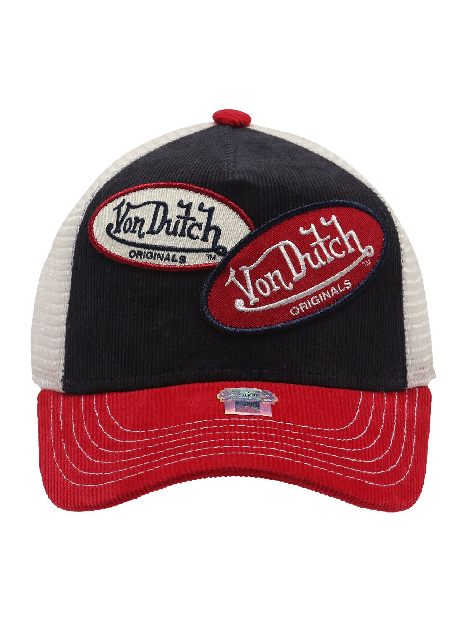 Von Dutch Originals Čiapka 'RUSSEL' červená / čierna / prírodná biela - Pepit.sk