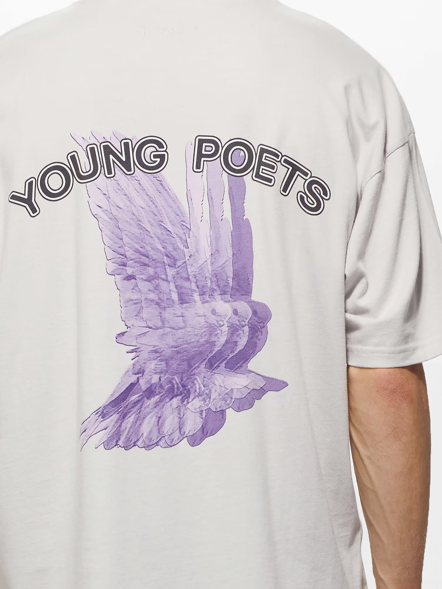 Young Poets Tričko 'Blurry Yoricko 224' sivá / svetlosivá / fialová - Pepit.sk