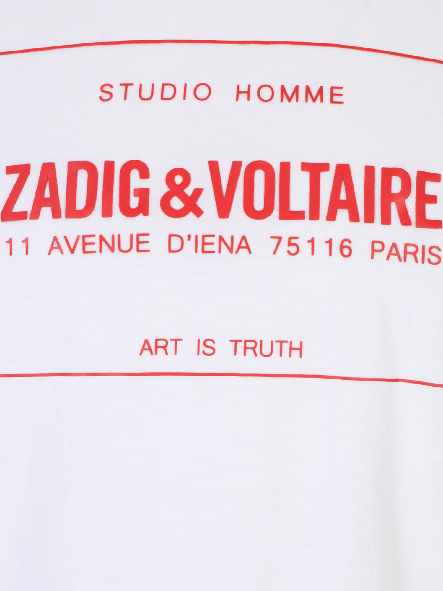 Zadig & Voltaire Tričko 'TED BLASON' červená / biela - Pepit.sk