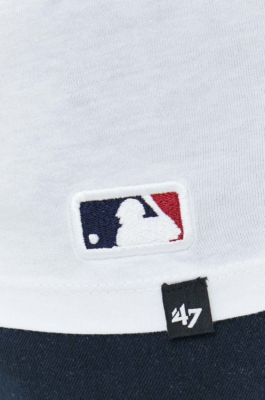 47brand Bavlnené tričko Mlb New York Yankees biela farba s nášivkou - Pepit.sk