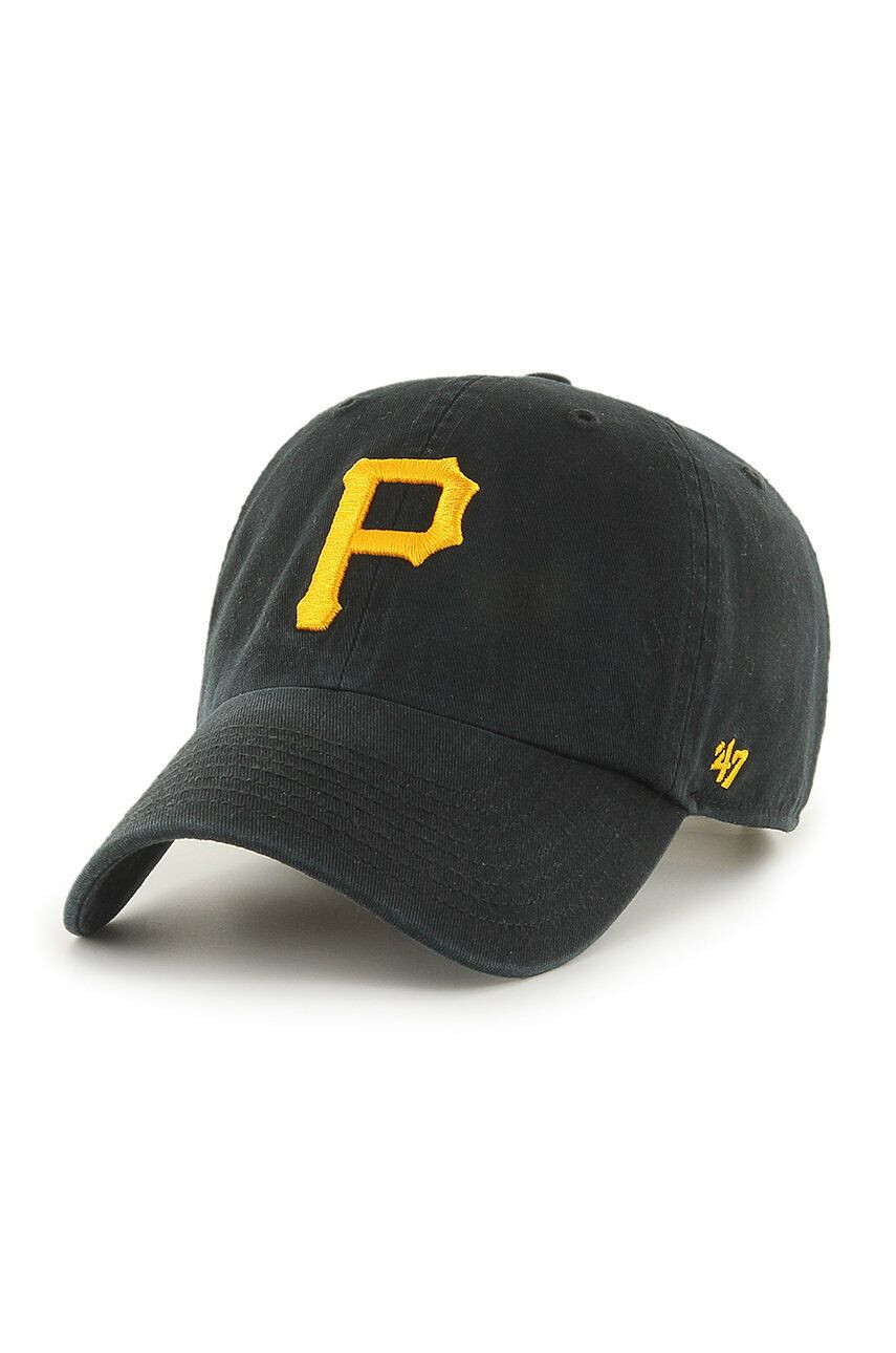 47brand Čiapka MLB Pittsburgh Pirates čierna farba s nášivkou - Pepit.sk