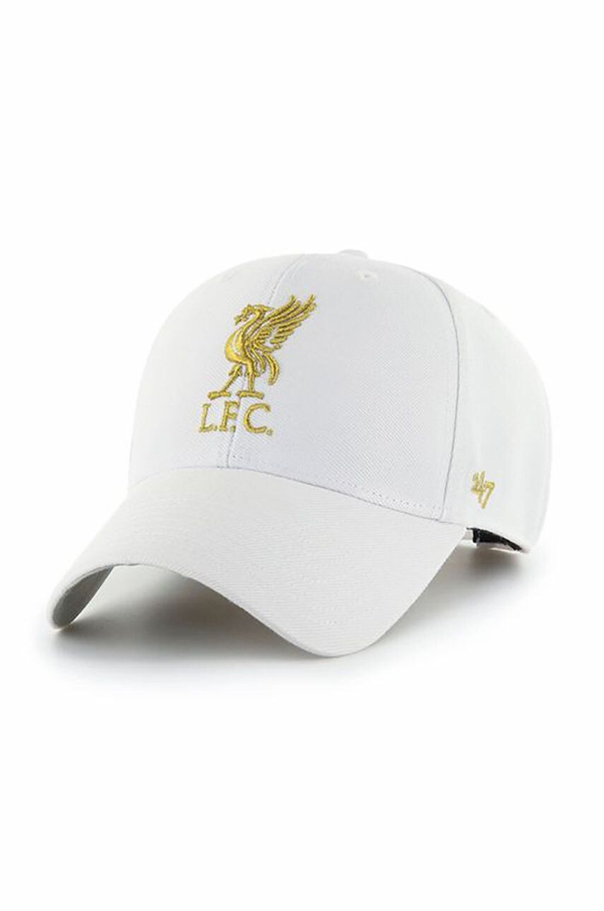 47brand Čiapka Epl Liverpool biela farba s nášivkou - Pepit.sk