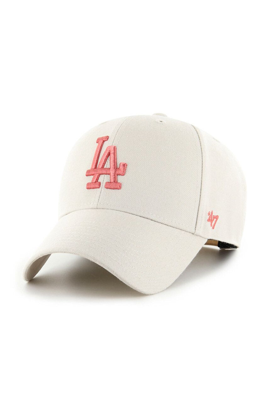 47brand Čiapka Los Angeles Dodgers šedá farba s nášivkou - Pepit.sk