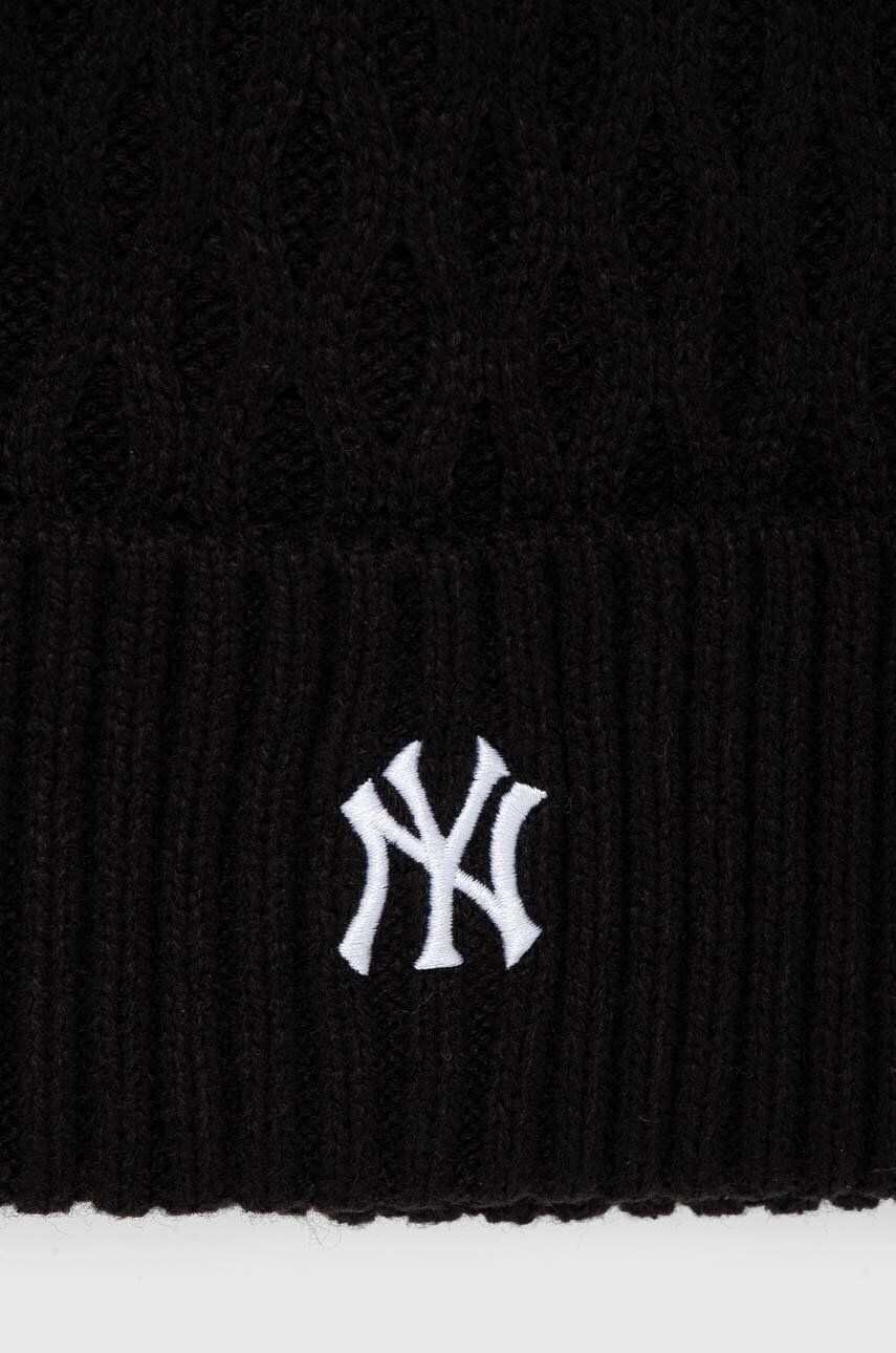 47brand Čiapka MLB New York Yankees čierna farba z tenkej pleteniny - Pepit.sk