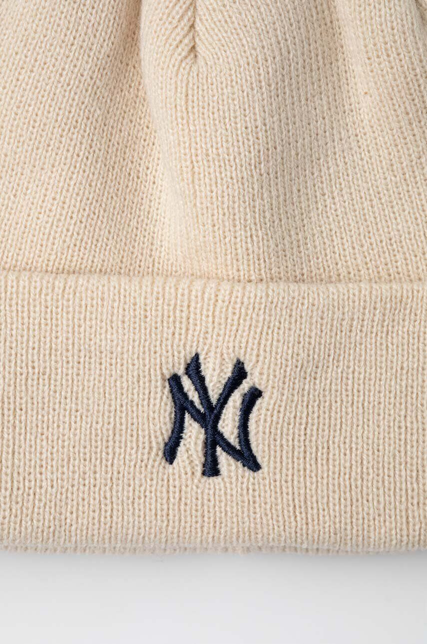 47brand Čiapka New York Yankees Randle béžová farba z hrubej pleteniny - Pepit.sk