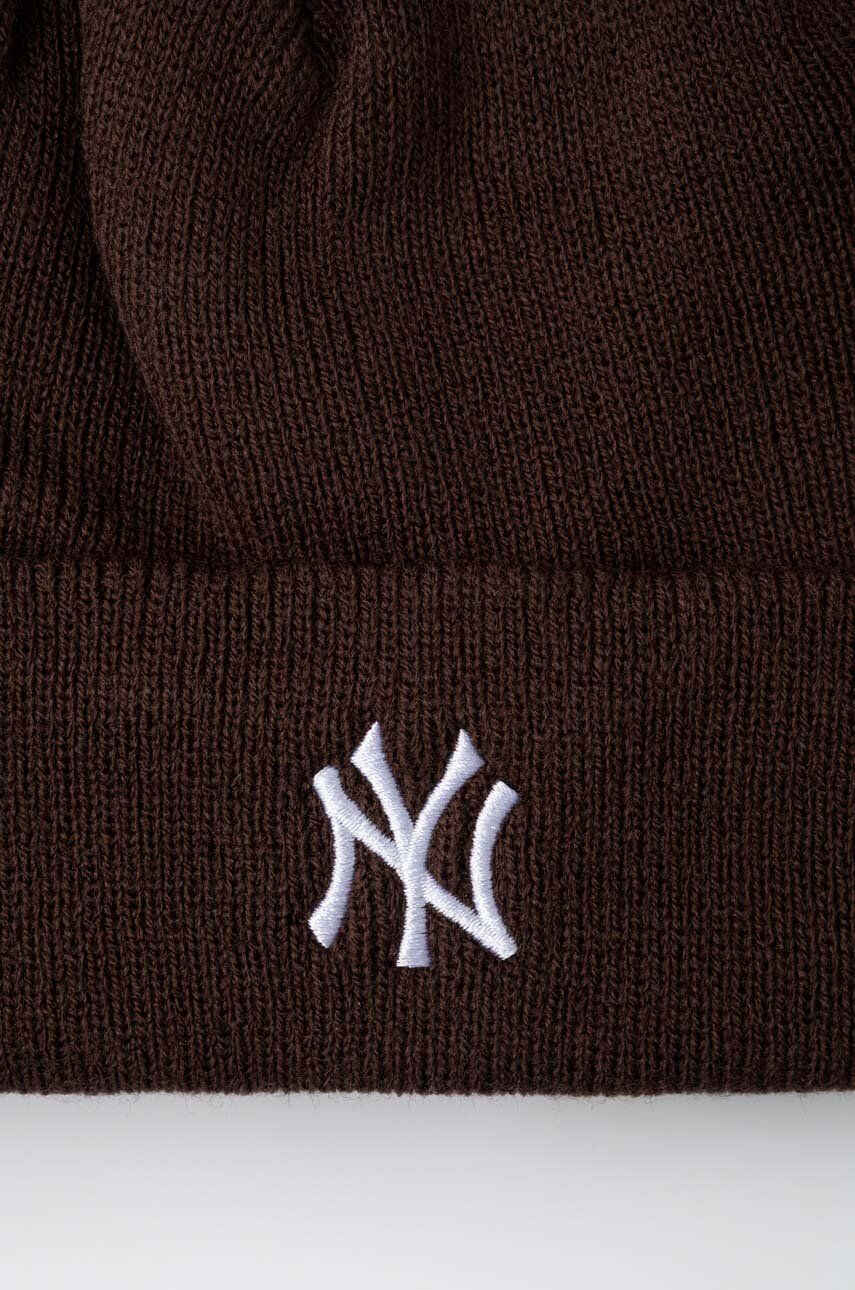 47brand Čiapka New York Yankees Randle hnedá farba z hrubej pleteniny - Pepit.sk