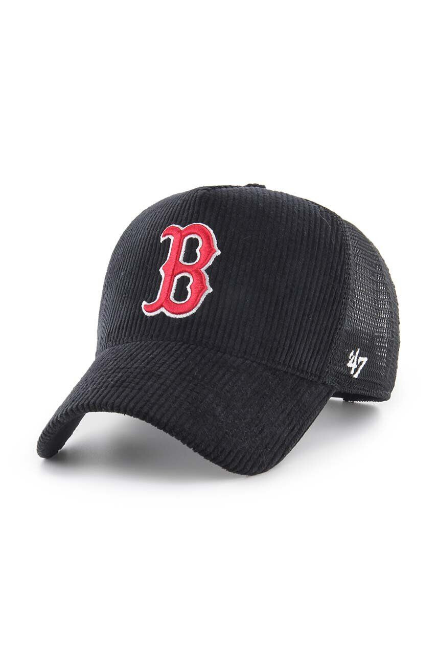 47brand Šiltovka MLB Boston Red Sox čierna farba s nášivkou - Pepit.sk