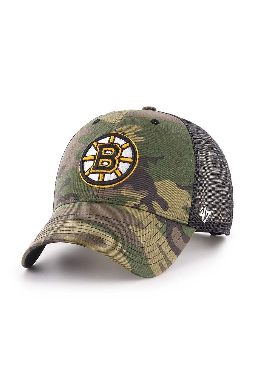 47brand Šiltovka NHL Boston Bruins zelená farba vzorovaná - Pepit.sk