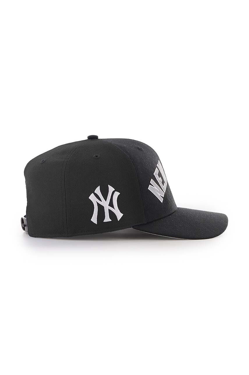 47brand Šiltovka s prímesou vlny MLB New York Yankees čierna farba s nášivkou - Pepit.sk