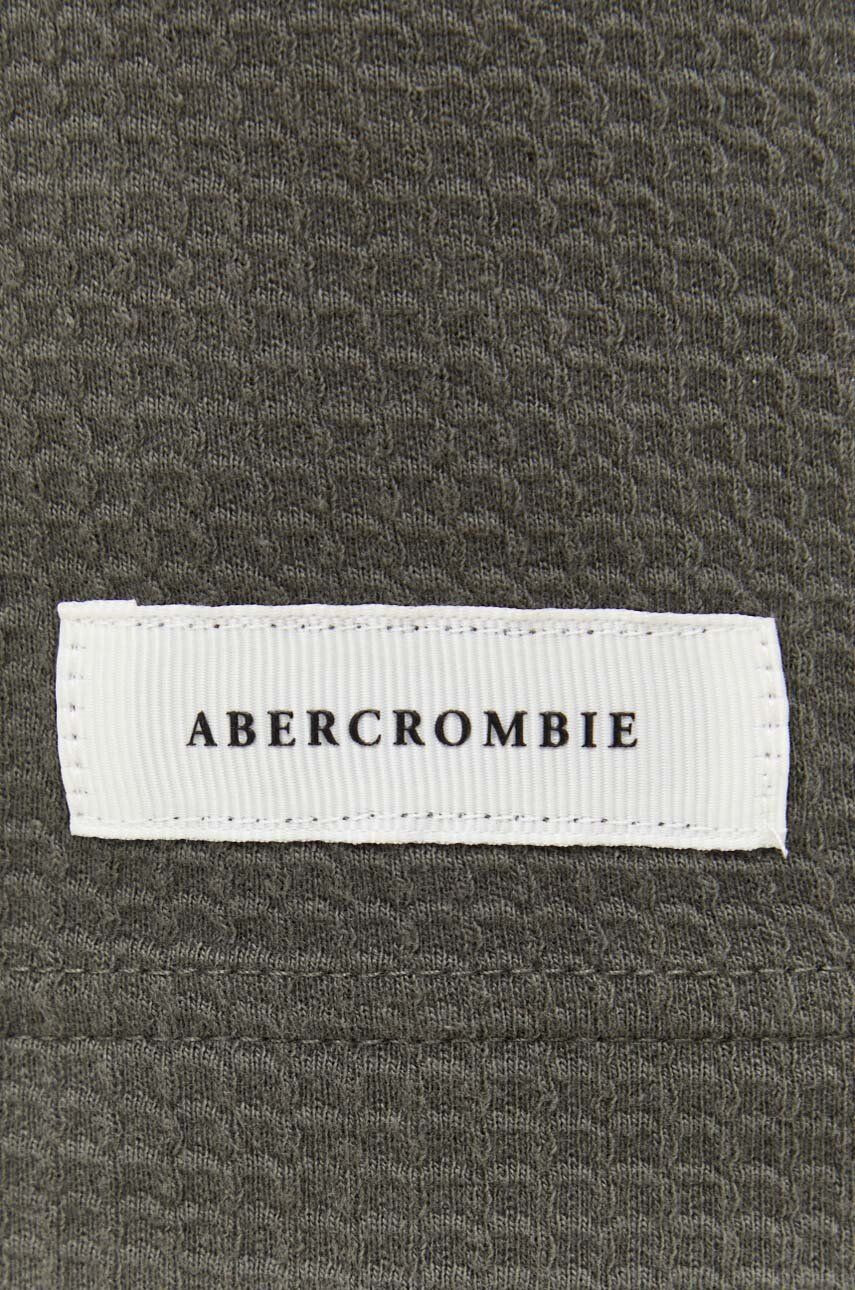 Abercrombie & Fitch Bavlnená mikina pánska zelená farba jednofarebná - Pepit.sk