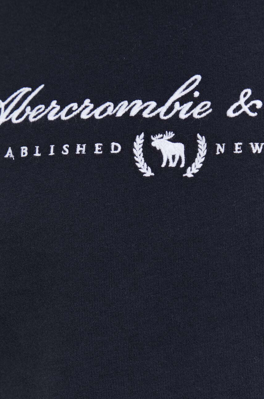 Abercrombie & Fitch Bavlnené tričko čierna farba jednofarebné - Pepit.sk