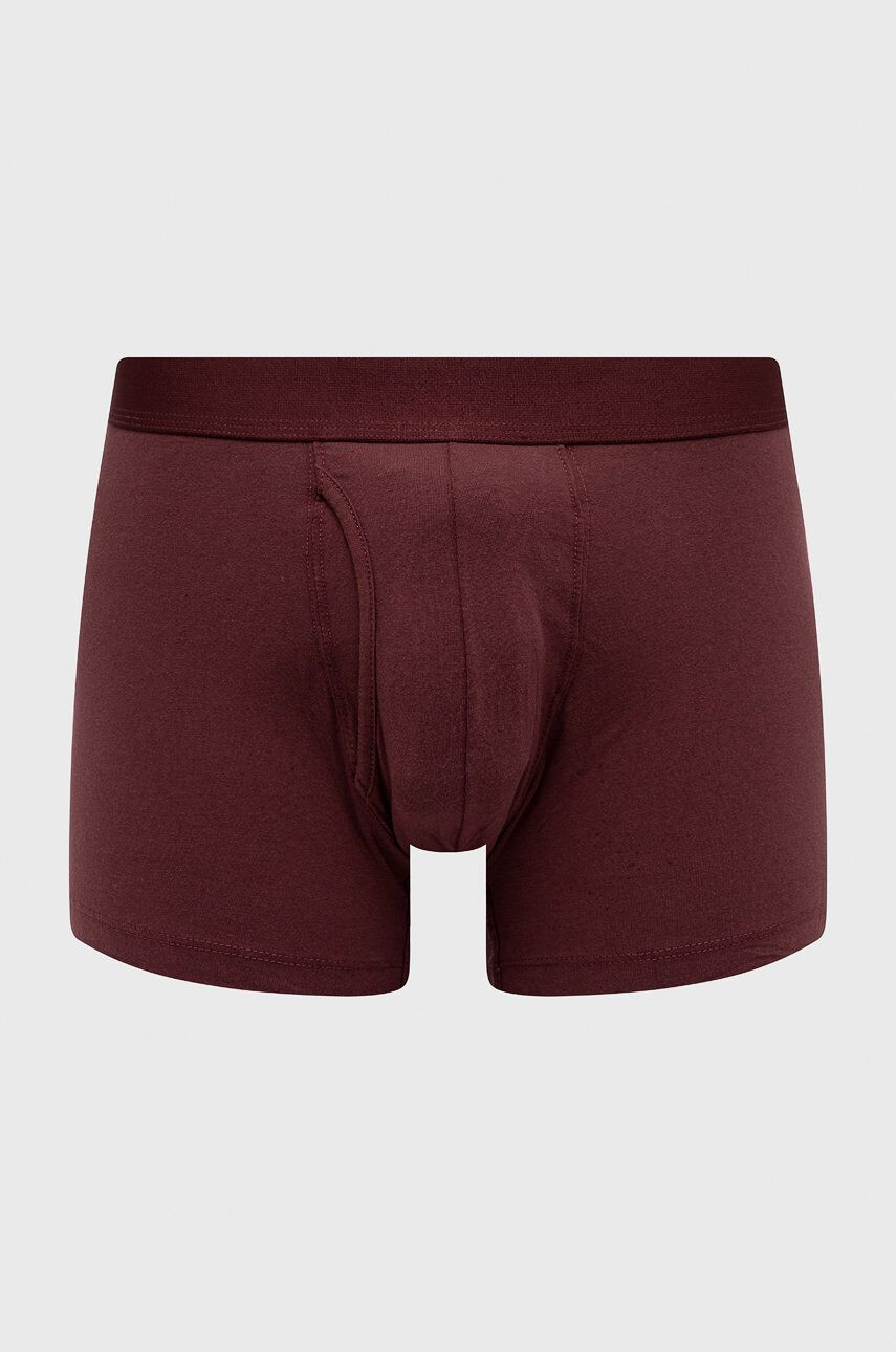 Abercrombie & Fitch Boxerky (3-pak) pánske bordová farba - Pepit.sk