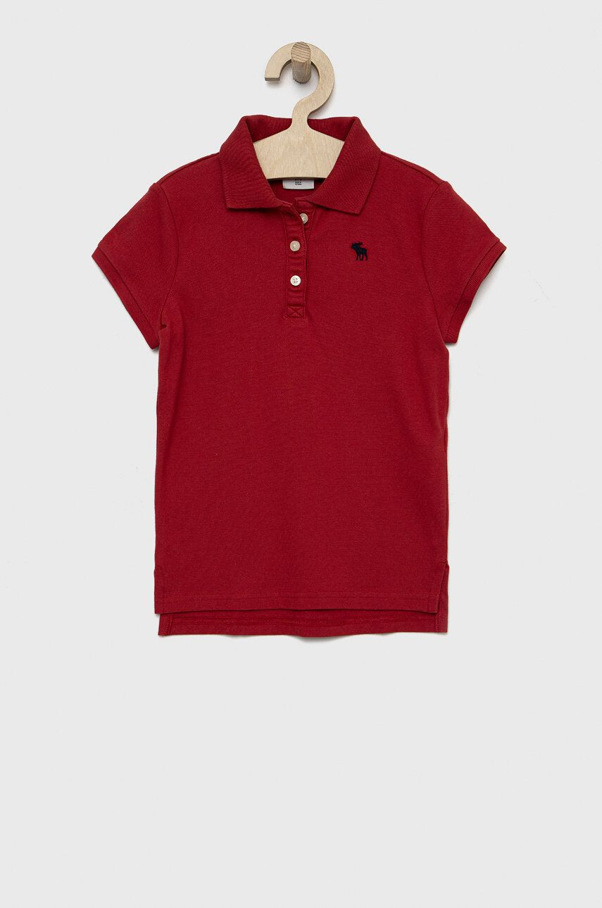 Abercrombie & Fitch Detské polo tričko červená farba - Pepit.sk