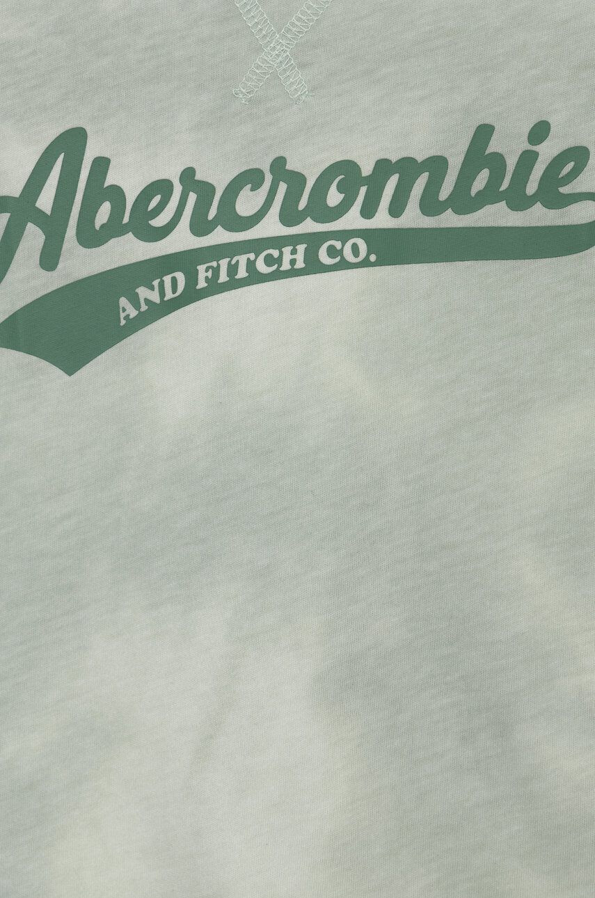 Abercrombie & Fitch Detské tričko zelená farba - Pepit.sk