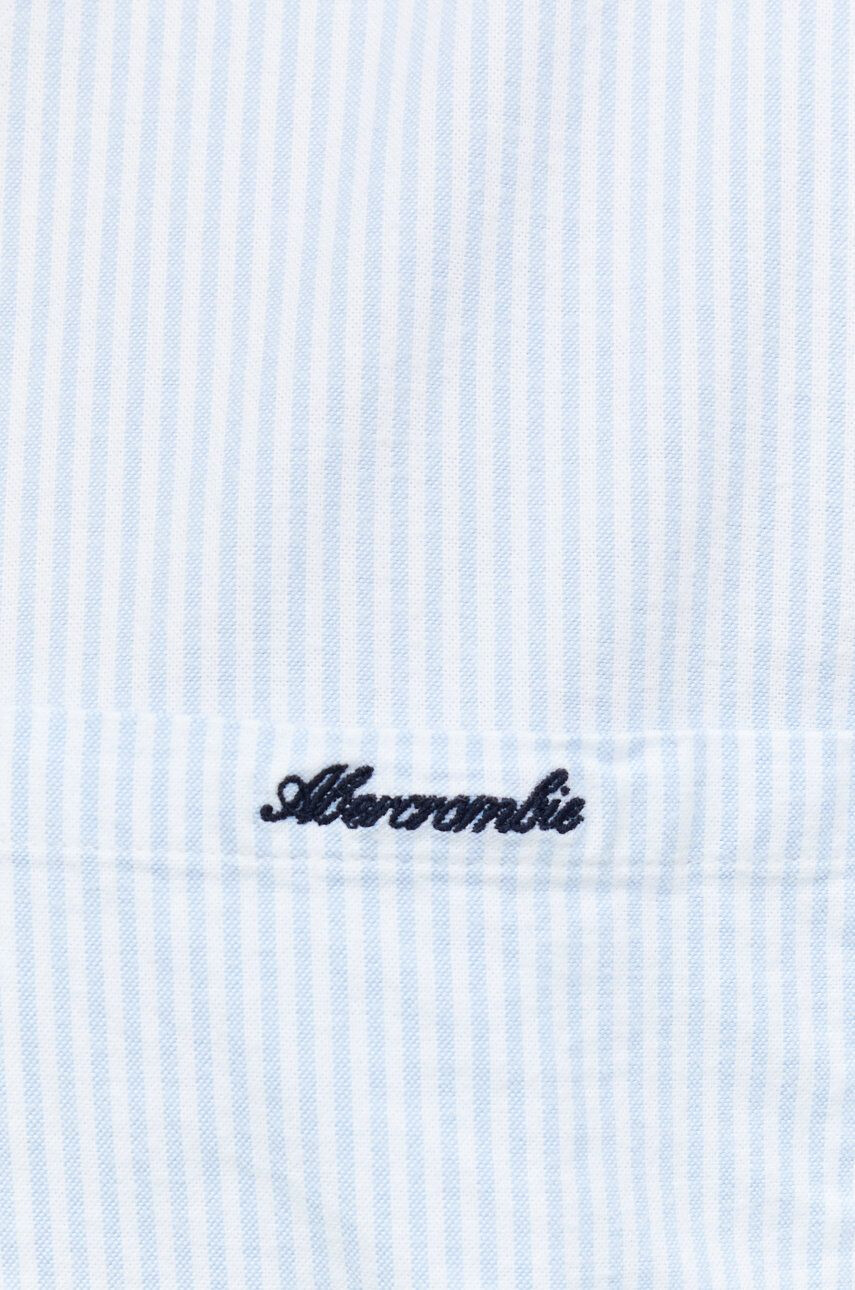 Abercrombie & Fitch Košeľa pánska biela farba voľný strih s golierom button-down - Pepit.sk