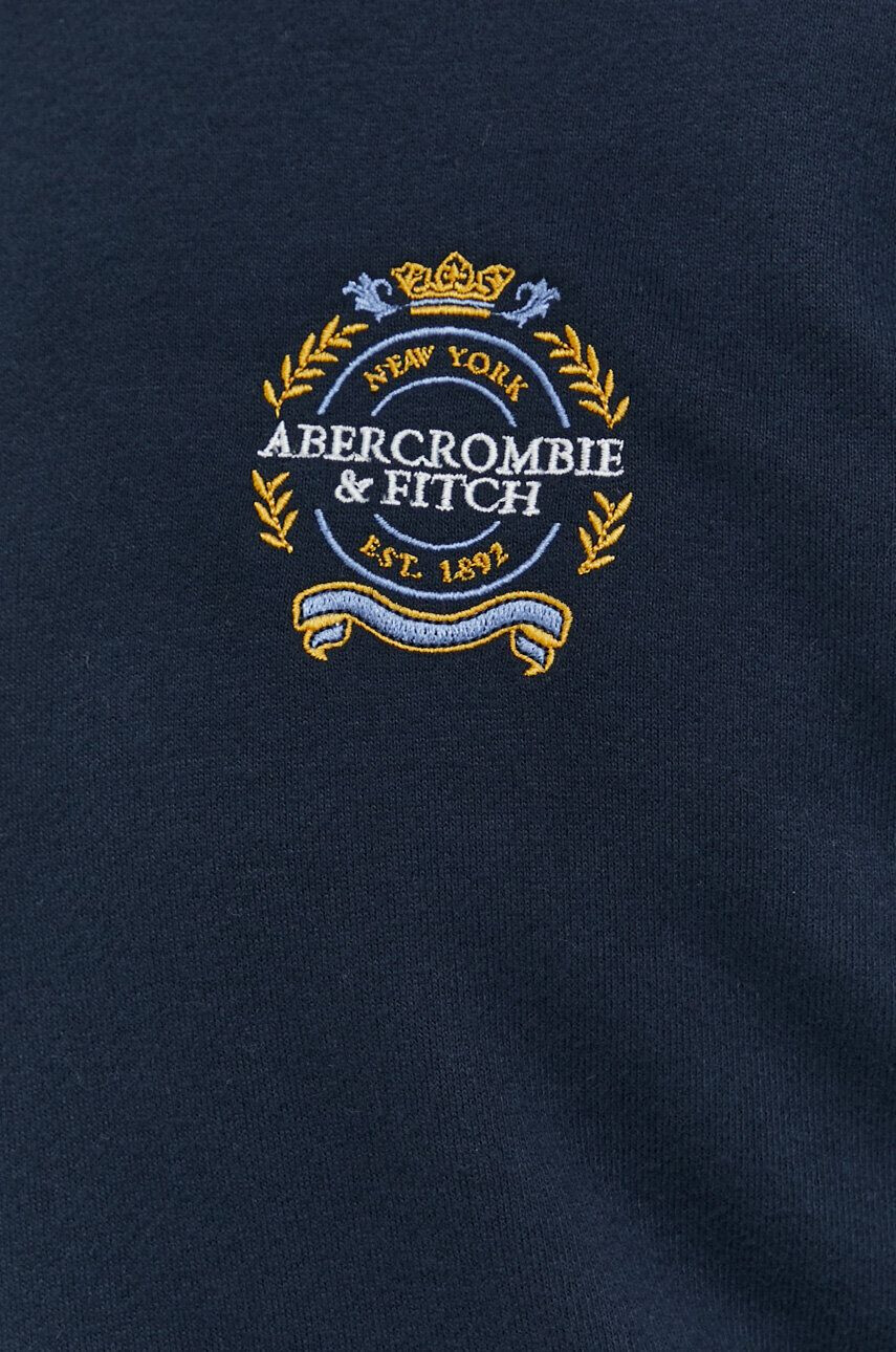 Abercrombie & Fitch Mikina pánska tmavomodrá farba s nášivkou - Pepit.sk