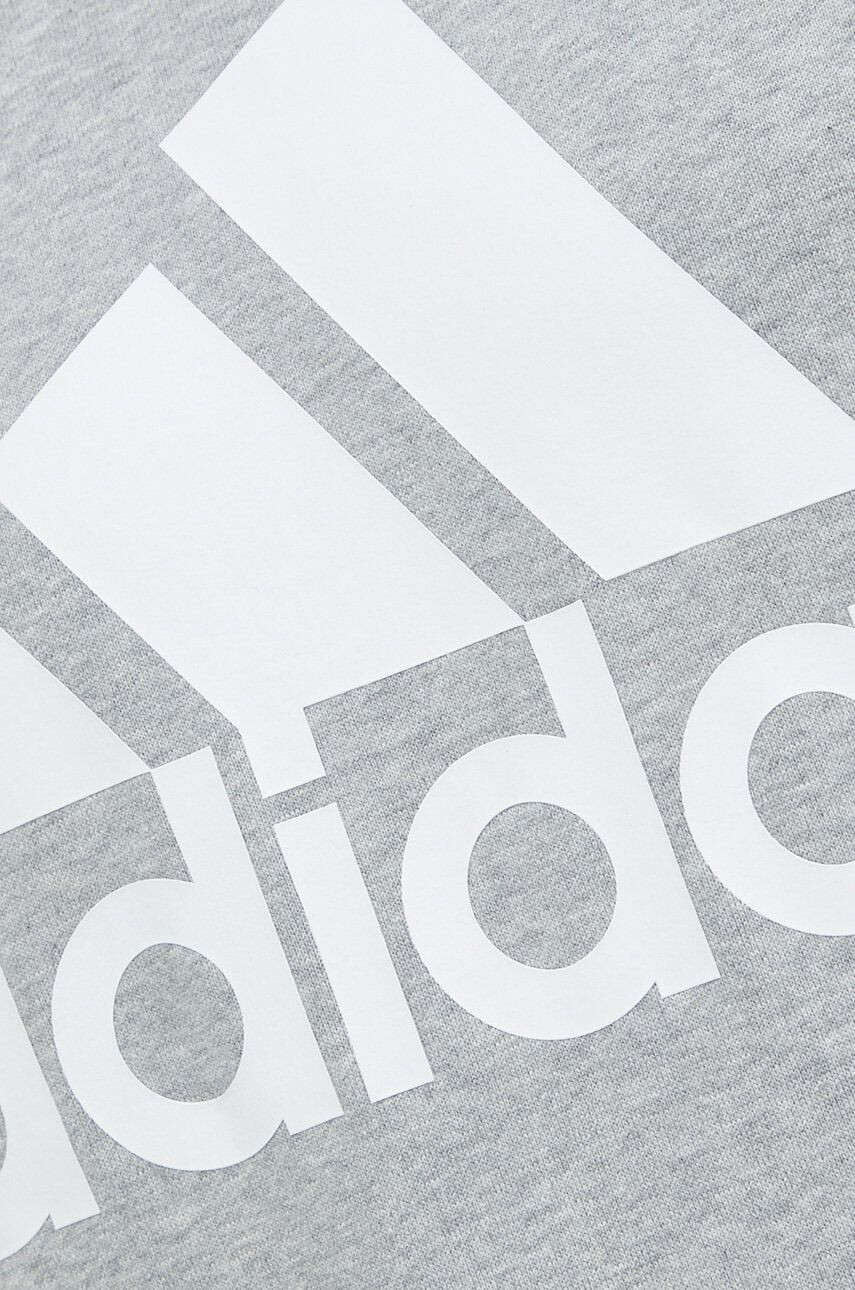 adidas Bavlnená mikina pánska šedá farba s potlačou - Pepit.sk