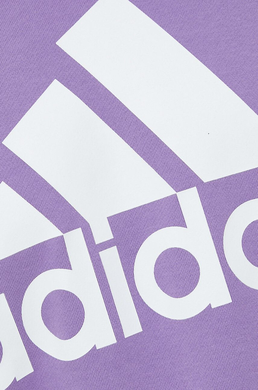 adidas Bavlnená mikina pánska fialová farba s potlačou - Pepit.sk