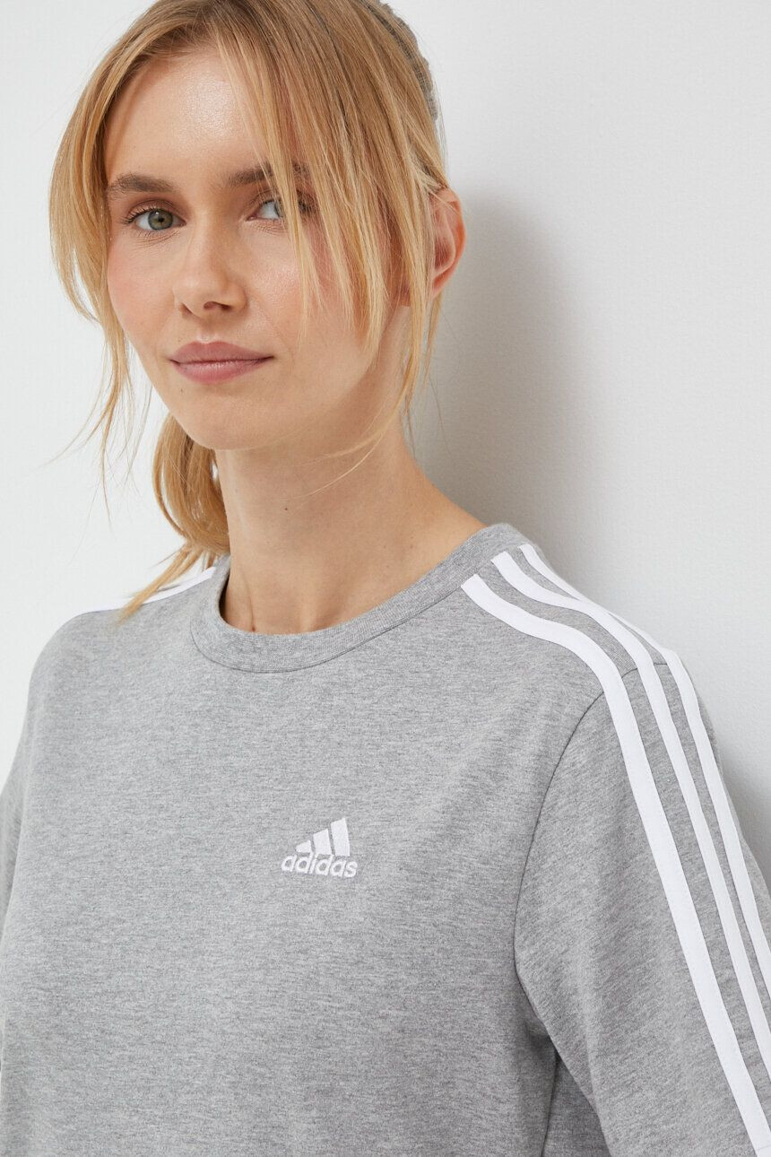 adidas Bavlnené šaty šedá farba mini oversize - Pepit.sk