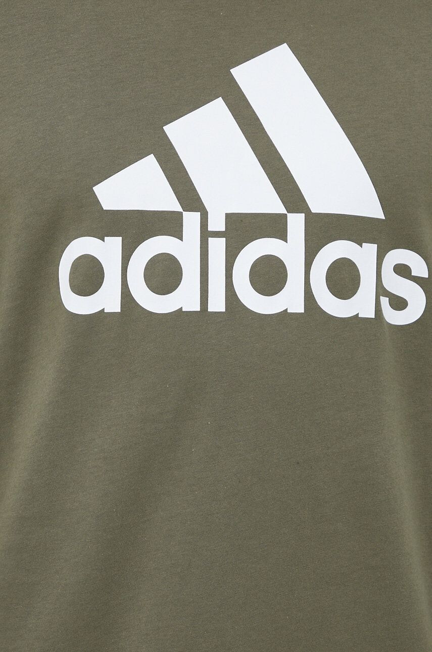 adidas Bavlnené tričko čierna farba s potlačou - Pepit.sk