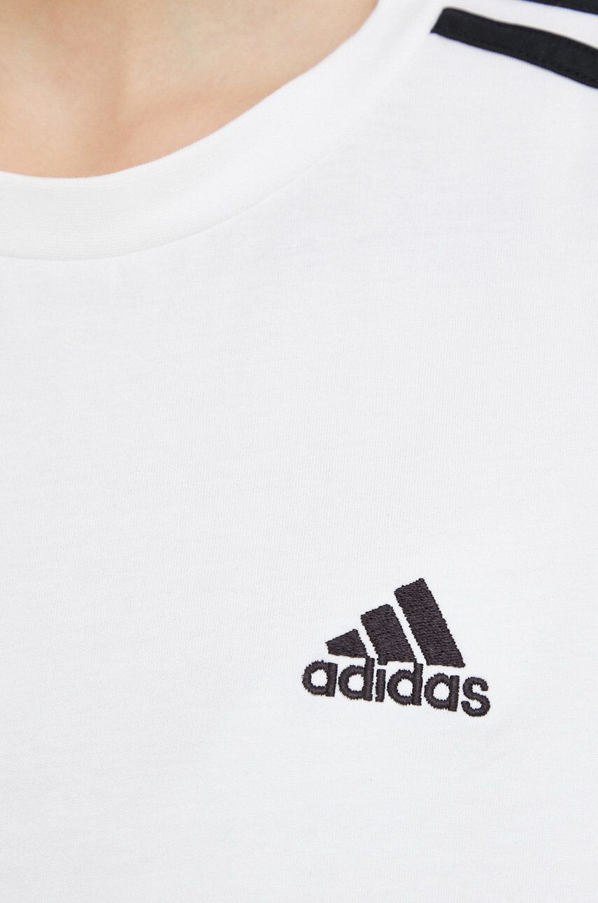 adidas Bavlnené tričko biela farba - Pepit.sk