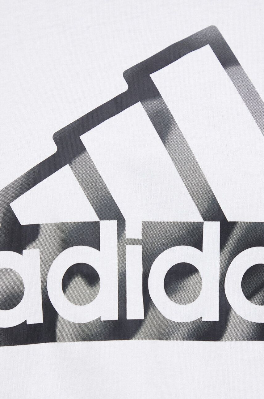 adidas Bavlnené tričko biela farba s potlačou - Pepit.sk