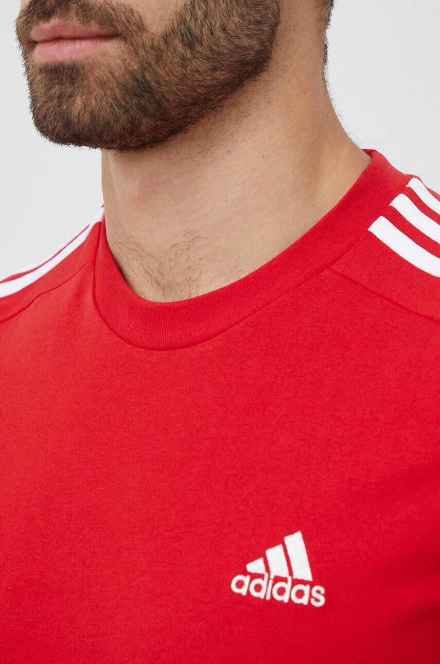 adidas Bavlnené tričko červená farba vzorované - Pepit.sk