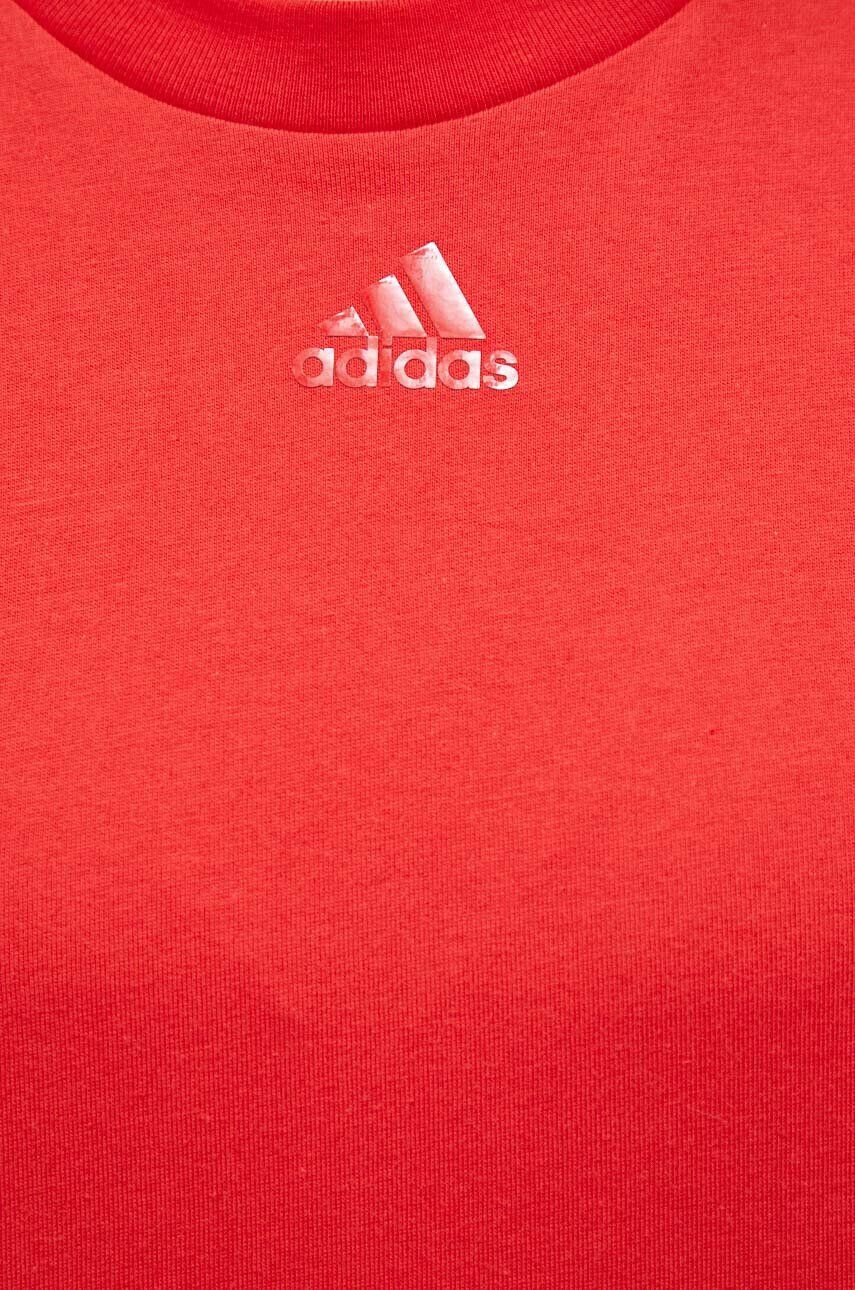 adidas Bavlnené tričko zelená farba jednofarebné - Pepit.sk