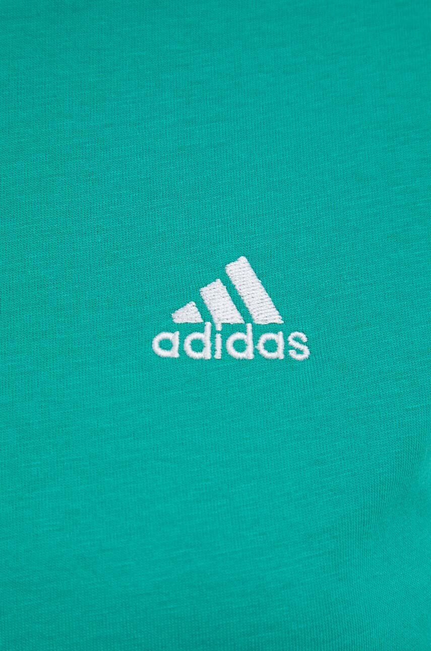 adidas Bavlnené tričko zelená farba - Pepit.sk