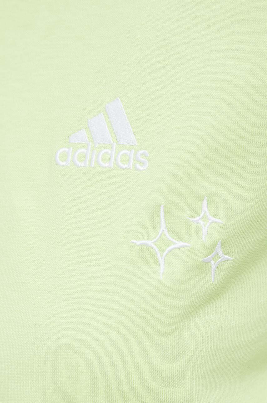 adidas Bavlnené tričko zelená farba - Pepit.sk