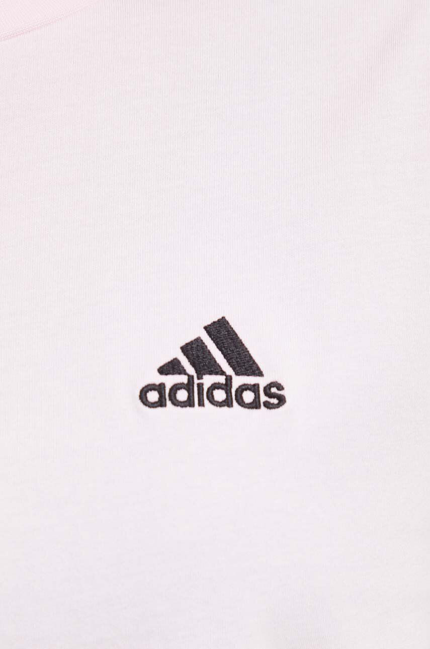 adidas Bavlnené tričko ružová farba - Pepit.sk